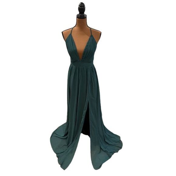 Lulus Dresses & Skirts - Lulus Ballroom Bliss Emerald Green Pleated Maxi Dress - Small